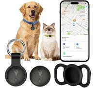 Smart Dog Tracker for Collar - Pet Location Tracker with Holder, No Monthly Fee/No SIM Card, Compatible with iOS Find My, Anti-Lost Device for Pets,Ultra-Slim, IP68 Waterproof, 12-Month Working Time