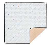 Smart Doodle Grid Writing Board Soft Foam Baby Playmat for Indoor Outdoor Comfortable Tummy Time & Crawling Mat for Baby Kids Toddlers Infants, 50'' x 50''
