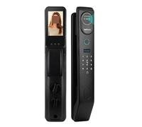 Smart Door Lock, 3D Face Smart Door Lock Security Camera Intelligent Fingerprint Password Biometric Electronic Key Unlock for Home(V8 6068)