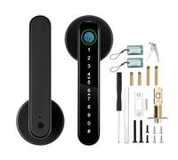 Smart Door Lock 5-in-1 Fingerprint Door Lock (Fingerprint/Passcode/APP/IC Card/Key) Biometric Electronic Digital Smart Locks Suit for Bedroom, Office, Apartment, Hotel