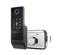 Smart door lock， Bluetooth APP Digital Password Fingerprint Electronic Rim Lock for
