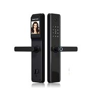 Smart Door Lock, Camera Monitoring Lock Tuya Biometric Fingerprint, Security Intelligent Smart Lock With APP Password Door Lock,support fingerprint unlocking(Square latch,Right)