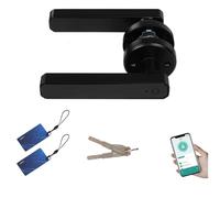 Smart Door Lock,Electronic Digital Biometric Locks Front Door, 5 in 1 Fingerprint/Password/IC Card/Bluetooth/Backup Keys, Finger Print Door Handle for Home Bedroom Hotel Office Apartment