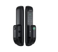 Smart Door Lock, Electronic Fingerprint Biometric Frosted Panel Digital Smart Door Lock TUYA Or TTLock APP Password IC Card Security(TTLock and Gteway)