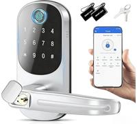 Smart Door Lock, Fingerprint Door Lock, 12-in-1(Fingerprint/passcode/APP/IC Card/Key) Password Bluetooth Smart Locks,Biometric Electronic Smart Lock for Home, Office, Hotel Office, Apartment