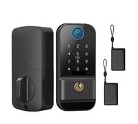 Smart door lock， Fingerprint Keyless Entry Door Lock M4 Smart Front Locks Electronic(B)