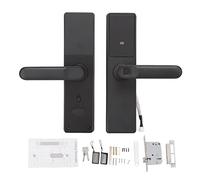 Smart Door Lock Fingerprint Password Combination Lock with 5 Unlocking Methods Zinc Alloy Black for Home Office Hotel
