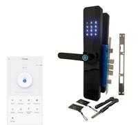 Smart Door Lock for Front Door, Triple Security with Nightlatch | Keyless Entry Door Lock Remote Passcode Doorbell, Access to Passcode, Fingerprint, IC Card & Mechanical Key, APP One-Click