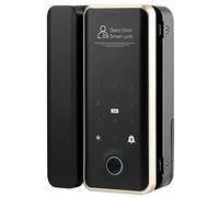 smart Door Lock, Keyless Entry Fingerprint Door Lock and Touch Screen, Double Hook Deadbolt Security Anti-Theft, Front with Numeric