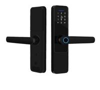 Smart Door Lock, Smart Door Lock with Handle Keyless Entry for Front WiFi Life Free App Remote Control 35-120mm(22x220(5050))