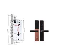Smart Door Lock, TTlock Waterproof Fingerprint Smart Lock Electronic Intelligent Biometric Code Digital Door Lock(Cylindrical mortise)