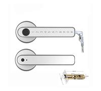 Smart Door Lock Tuya APP Bluetooth-compatible Remote Control Smart Fingerprint Biometrics Lock For Indoor Wooden Metal Door Door Home Office Apartment(Silver Type B)