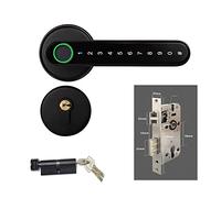 Smart Door Lock Tuya APP Bluetooth-compatible Remote Control Smart Fingerprint Biometrics Lock For Indoor Wooden Metal Door Door Home Office Apartment(5845 lock mortise)