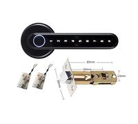 Smart Door Lock Tuya APP Bluetooth-compatible Remote Control Smart Fingerprint Biometrics Lock For Indoor Wooden Metal Door Door Home Office Apartment(C6 Kit B)