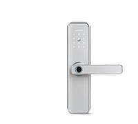 Smart Door Lock Tuya Biometric Fingerprint Smart Door Locker Hotel Keyless Entry Home Handle App Unlock Digital Intelligent Lock Door Home Office Apartment(Latch)