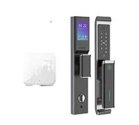 Smart Door Lock, Tuya Electronic Smart Door Lock with Biometric Fingerprint Password APP Key Unlock USB Emergency Charge Keyless Entry Knobs(30x240(Alexa))