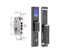 Smart Door Lock, Tuya Electronic Smart Door Lock with Biometric Fingerprint Password APP Key Unlock USB Emergency Charge Keyless Entry Knobs Lock(24x240(No Alexa))