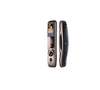 Smart Door Lock Tuya Smart 3D Face Door Lock Security Face Camera Monitor Intelligent Fingerprint Password Biometric Electronic Key Unlock Door Home Office Apartment(Gold-24-280-R)