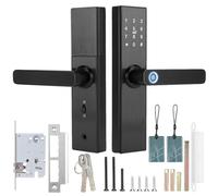 Smart Door Lock, WiFi Touch Screen Fingerprint Door Lock Password IC Card Keyless Entry Door Lock with Mechanical Key Support for