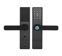 Smart Door Lock, WiFi Touch Screen Fingerprint Password IC Card Smart Door Lock with Mechanical Key for Tuya