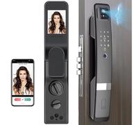 Smart Door Lock with 3D Facial Recognition, Fingerprint, App Control, Multiple Entry Methods for Home and Office Security