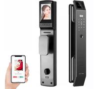 Smart Door Lock with Camera, 3D Face Recognition, Fingerprint, Passcodes, WiFi for Home Entry Doors