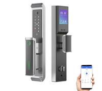 Smart Door Lock with Camera, 3D Face Recognition, WiFi Enabled with 3.5in Monitor, Keyless Mortise Lock, Video Intercom, Visible Door Viewer for Home Entry