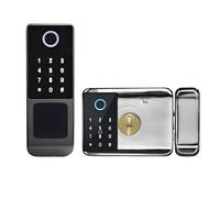 Smart Door Lock with Fingerprint, Waterproof Keyless Entry, Remote Control Via APP, Digital Code & RFID Card, Compatible with TT Lock APP, Mechanical Key Backup
