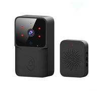 Smart Doorbell, for TUYA Smart Doorbell Low-Power Wireless Video Doorbell Intercom, WiFi Mobile Monitoring Doorbell with for TUYA App(Black)