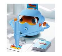 Smart Drawing Robot for Kids, 100 Drawing Cards & Pens, AI Technology Electronic Early Development Toys for 5+ with Voice Interaction, Educational Learning Kit for Kids Toddlers & Preschoolers (Blue)
