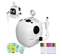 Smart Drawing Robot for Kids - Rechargeable Learning Toy - Drawing Machine with Cards and Markers,for Boys Girls Ages 3-8 Party School Home Classroom Birthday