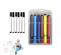 Smart Drawing Robot Pen, 6 Pcs Drawing Robot Pen Set With 12 Pcs Coloring Pens Smooth Colorful Complete Educational Replacement Markers For Boys Girls Children Preschoolers Kindergarten Students