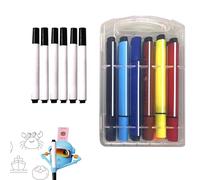 Smart Drawing Robot Pen,6 Pcs Drawing Robot Pen Set with 12 Pcs Coloring Pens,Smooth Universal Colorful Complete Replacement Markers,Auto Sketching Machine Pens