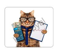 Smart Dressed Kitten Mousemat/Pad Anti Slip Computer PC Mouse Mat (Smart Kitten)