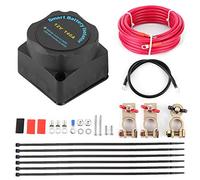 Smart Dual Battery Isolator 140A Voltage Sensitive Relay Car Battery Protector for RVs SUVs Yachts Boats ABS Rubber Black 25.6in 236.2in