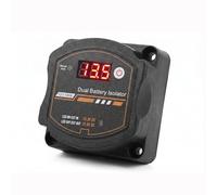 Smart Dual Battery Isolator VSR, 12V 140A Split Charge Relay Kit with LED Voltage Display, Manual & Auto Modes Switch, Leisure Battery Charging Setup for Campervan, RV, Motorhome, Caravan, Truck, Boat