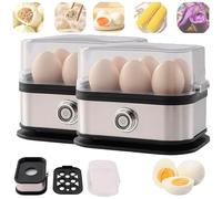 Smart Egg Cooker with Auto Shut, Effortless Egg Cooking with The Ultimate Stainless Steel Egg Cooker Electric, of 6 Eggs, for Hard/Soft/Medium Boiled, Poached, Scrambled 1PCS