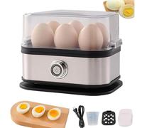 Smart Egg Cooker With Auto Shut Off, Egg Maker With Tray Lid Soft/Medium/Hard Boiled Poached Egg Cookers, Effortless Egg Cooking With The Ultimate Stainless Steel Egg Cooker