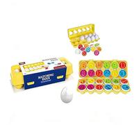 Smart Egg Pairing Puzzle Toy for Toddlers, Color and Shape Matching, Number Cognition, Early Learning, 12 Piece Set