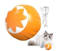 Smart Electric Cat Ball, Electric Rolling Ball Cat Toy,Pumpkin Shape Rolling Ball Cat Toy | Teeth Grinding Rolling Ball Bite-Resistant