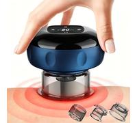 Smart Electric Cupping Massager,Cupping Machine & Cupping Therapy Set,12-Level Heating Suction Gua Sha Tool with LCD Display,Rechargeable Portable Home Therapy Device for Back Shoulders Legs (Blue)
