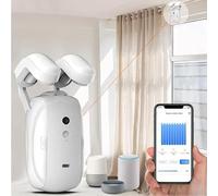 Smart Electric Curtain Opener 2-Pack - Motorized Curtain Robots with Remote, WiFi & App Control - Compatible with Alexa, Google Assistant & Siri - High-Torque Motor for Roman Rod, U-Track, T-Track