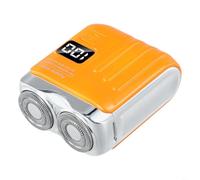 Smart Electric for Mini Shaver Dual Ring Floating Mesh Digital Display Rechargeable with Type-c Fast Charging for Men and Women Travel Grooming Kit Compact Size for Beard and Leg Shaving(Orange)