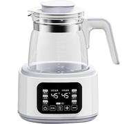 Smart Electric Kettle 1.3L | Quiet Boil & Fast Heating | LED Touch Screen & Temperature Control | 72H Keep Warm | 360° Chassis Heating | Milk Warmer & Tea Pot | Borosilicate Glass (White,C)
