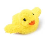 Smart Electric Little Yellow Duck Toys Fluffy Vibrating Duckling Plush Cat Toy for Cats Kittens, USB Rechargeable