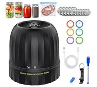 Smart Electric Mason Jar Vacuum Sealer Kit-Automatic-Jar-Vacuum-Sealing-for-Canning Jars,3 in 1 Cordless Vacuum Sealer Machine with Wide&Regular Mouth Mason Lids/Vacuum Bags/Seal for Food Storage