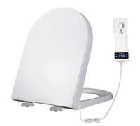 Smart Electric Toilet Seat with Heated Soft Close Adjustable Temperature 33-48℃ Quick Release Easy Clean Digital Control White Loo Seat for Ultimate Comfort