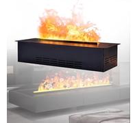 Smart Electric Water Vapor Fireplace - 3D Flame Humidifier & Aromatherapy Diffuser for Home, Office, Hotel & Restaurant - Realistic Steam Decoration & Relaxation Decor
