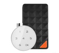 Smart Electronic Code Lock IP65 Waterproof, Touch Keypad Cabinet Lock with Type-C Backup, Customisable Password for Drawer Locker Gym Sauna Office Home, Black