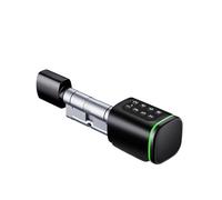 Smart Electronic Door Lock Cylinder Core Fingerprint Keys Pincode Card Unlock Supports for Hotel(Nero)